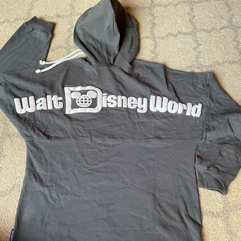 Dark Gray Hooded Walt Disney World Spirit Jersey sz m